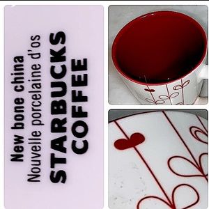 Starbucks Love Heart Strings Red & White 2009  Mug